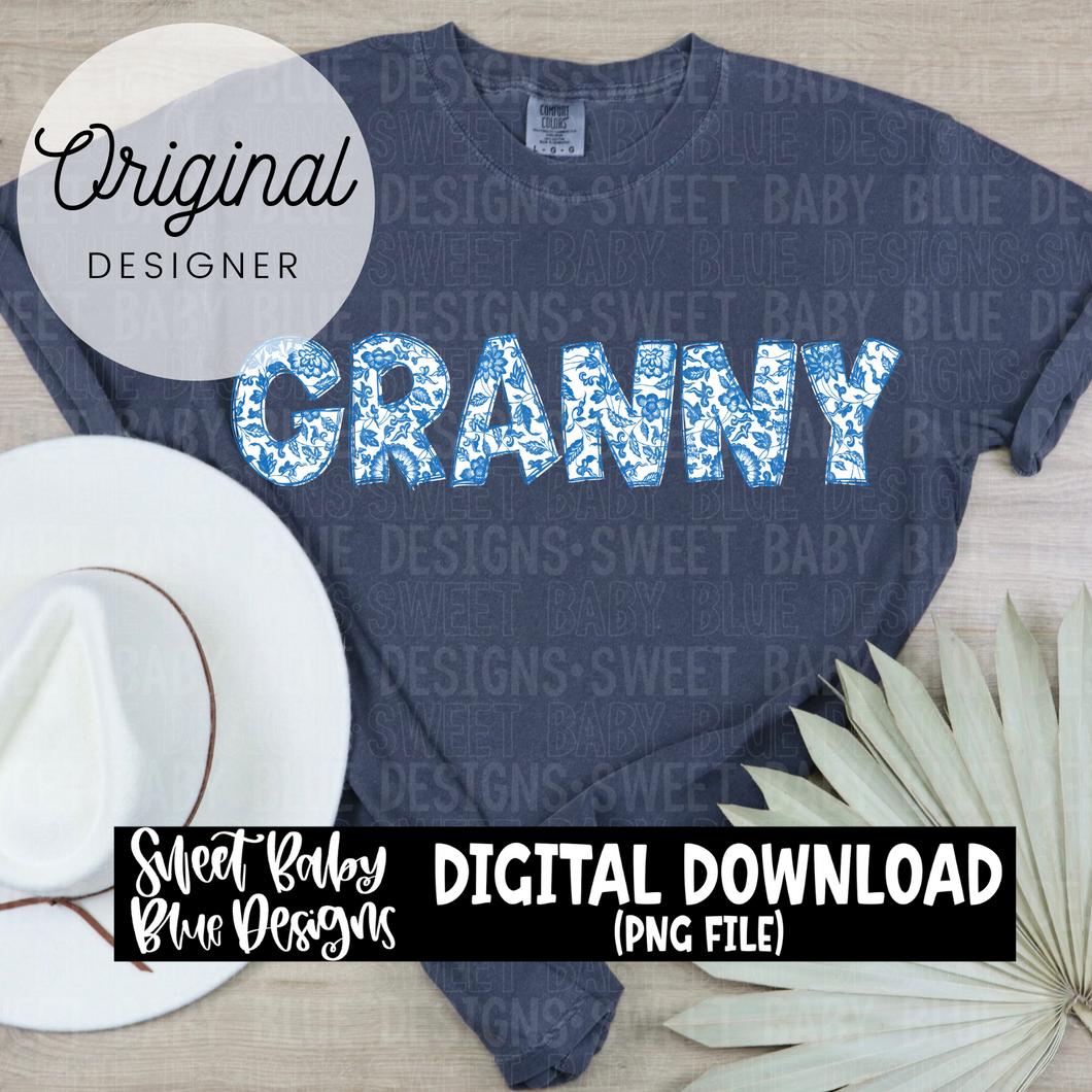 Granny - Chinoiserie -  2024- PNG file- Digital Download