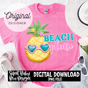 Beach please - 2024- PNG file- Digital Download