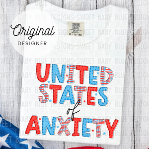 United states of anxiety - 2024 - PNG file- Digital Download