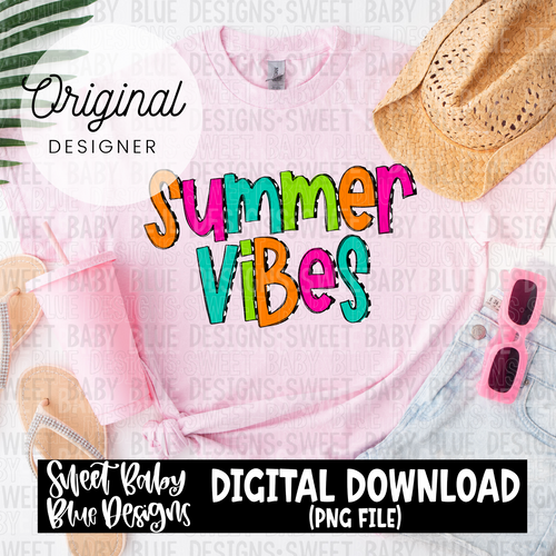 Summer vibes - 2024- PNG file- Digital Download