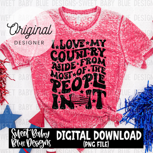 I love my country - 2024- PNG file- Digital Download