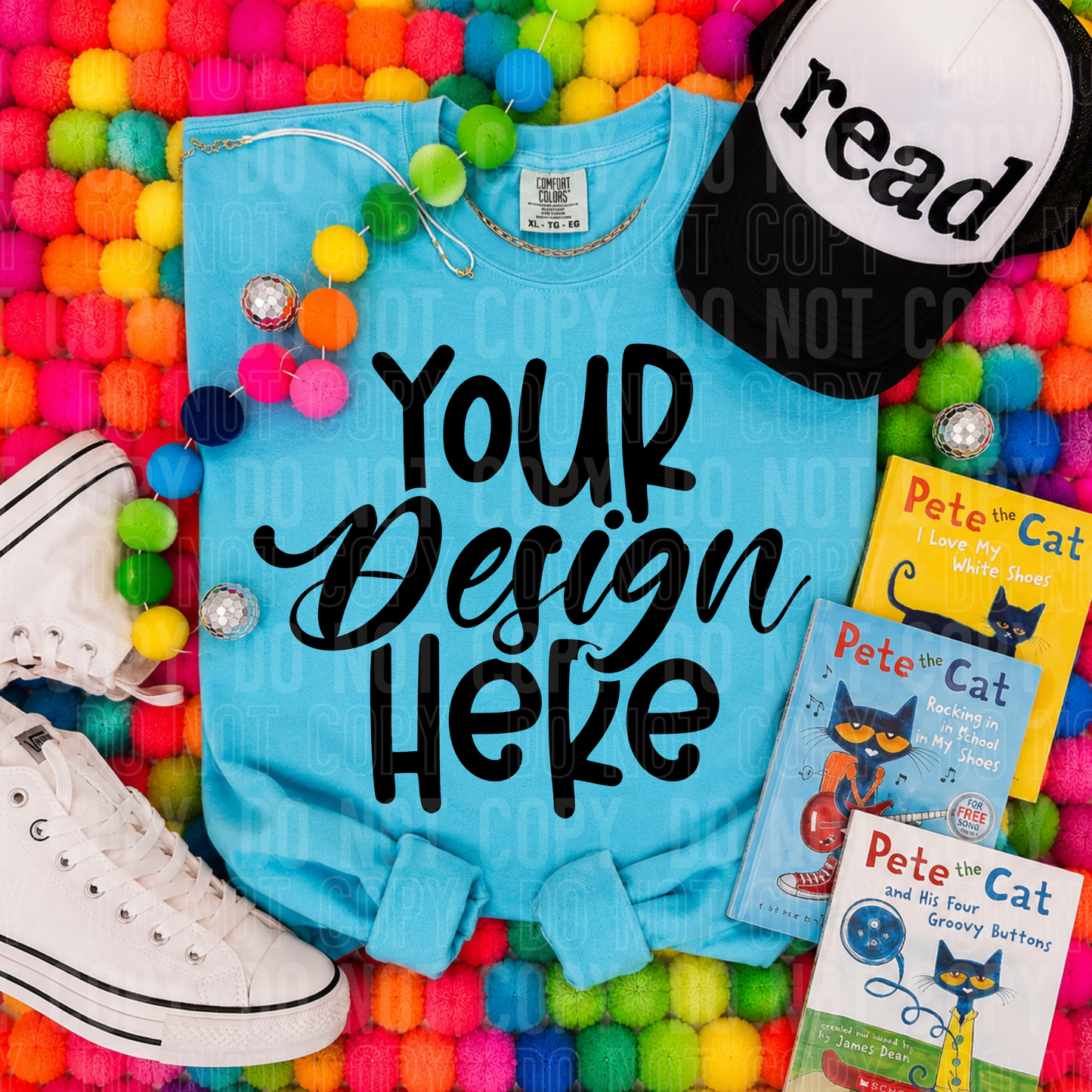 Lagoon- 6014 Comfort Colors- School Mockup - 2026 - PNG file- Digital Download