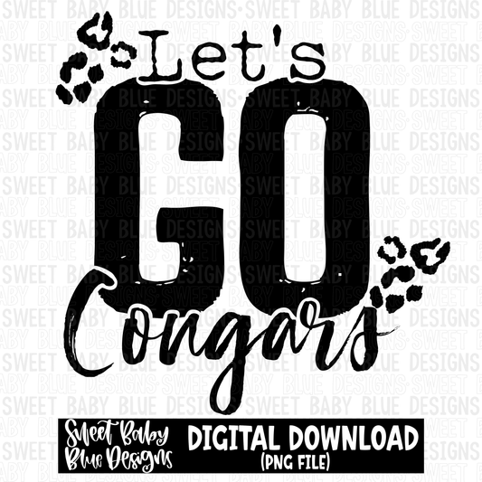 Let's go Cougars- Single color- 2023 - PNG file- Digital Download