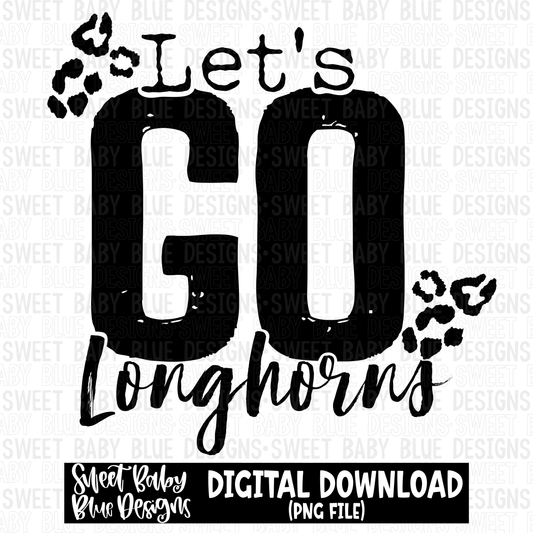 Let's go Long-  Single color- 2023 - PNG file- Digital Download