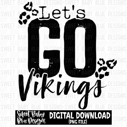 Let's go Vikings- Single color- 2023 - PNG file- Digital Download