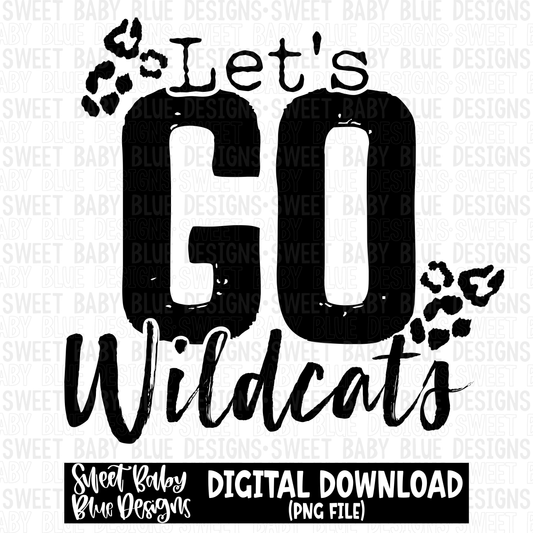 Let's go Wildcats- Single color- 2023 - PNG file- Digital Download