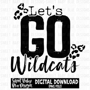 Let's go Wildcats- Single color- 2023 - PNG file- Digital Download