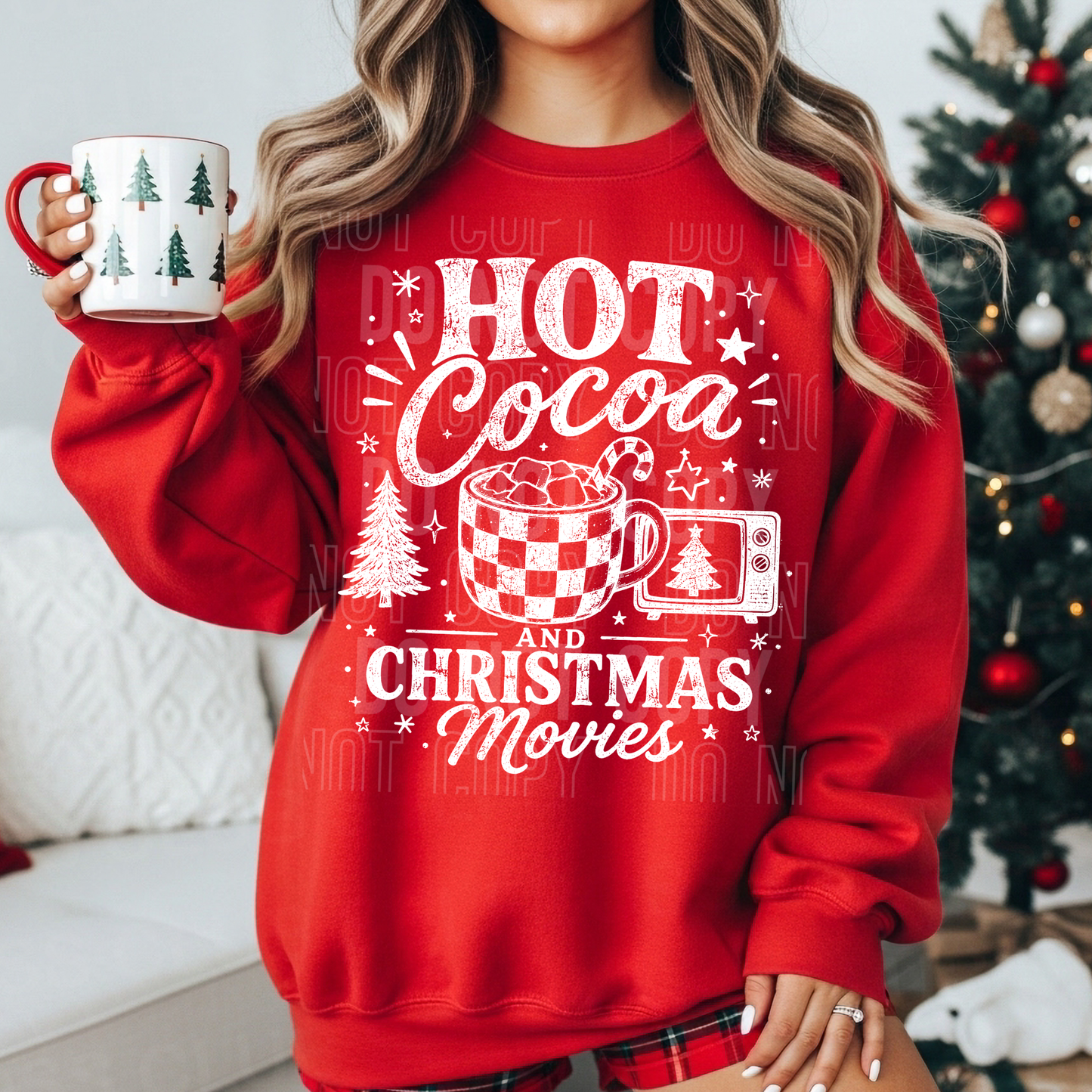 Hot Cocoa and Christmas Movies - DOORBUSTER - 2026 - PNG file- Digital Download