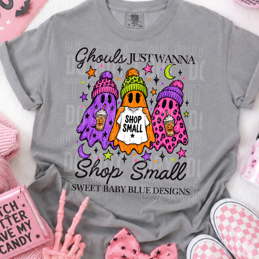 Ghouls Just Wanna Shop Small - Custom Business Name - PNG file- Digital Download