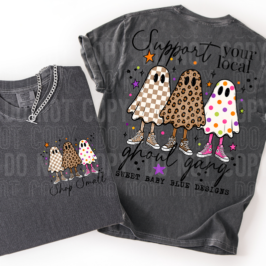 Support Your Local Ghoul Gang- Custom Business Name - PNG file- Digital Download
