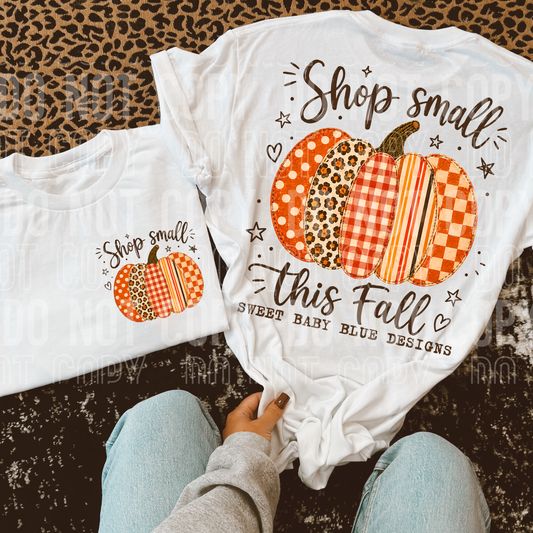 Shop Small this Fall - Custom Business Name - PNG file- Digital Download