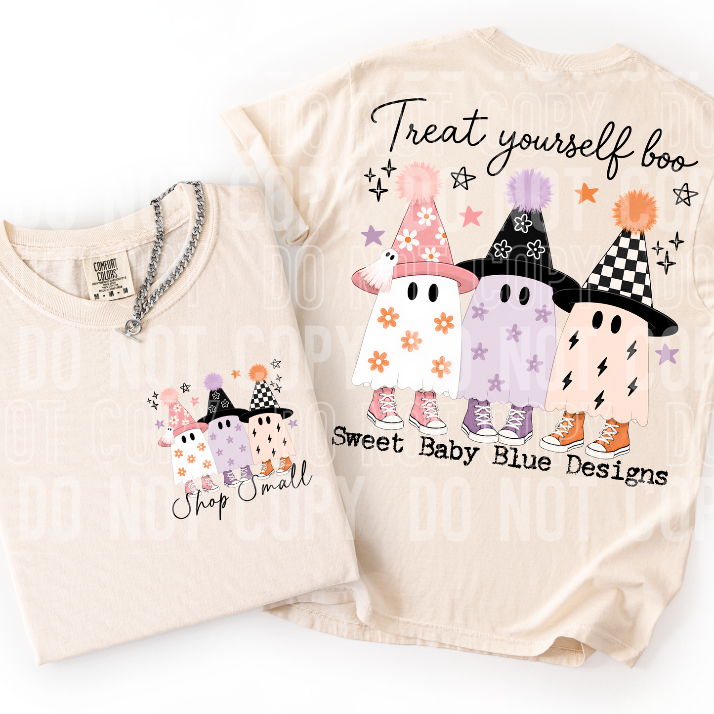 Treat Yourself Boo - Custom Business Name - PNG file- Digital Download