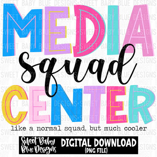 Media center squad- 2023 - PNG file- Digital Download