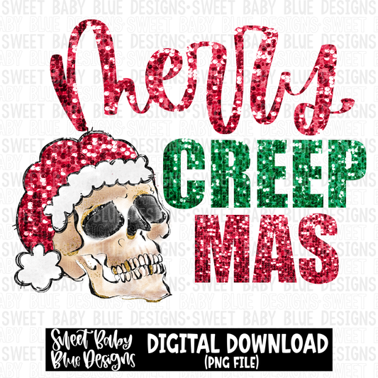 Merry creep mas- Christmas - PNG file- Digital Download