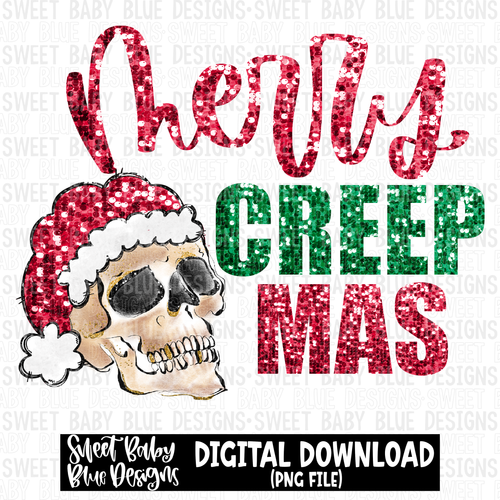 Merry creep mas- Christmas - PNG file- Digital Download