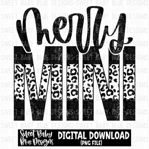 Merry mini- Leopard- Single color - 2023- PNG file- Digital Download