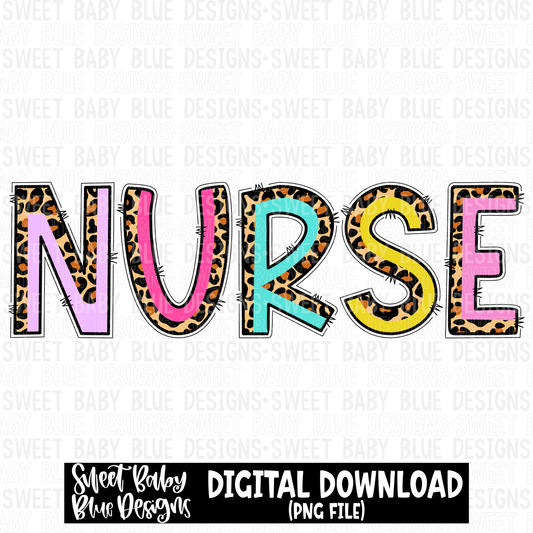 Nurse- Leopard- 2023 -PNG file- Digital Download