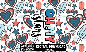 Oh my stars- 4 in 1 Can Cooler - 2023- PNG file- Digital Download