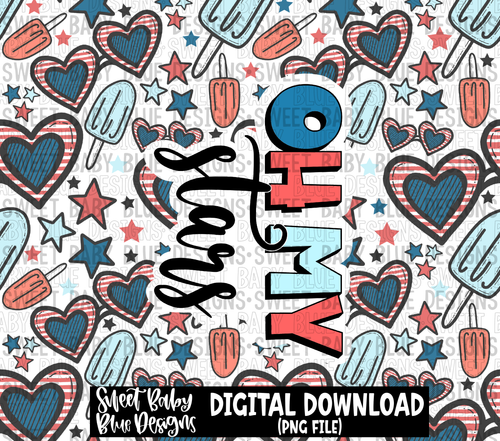 Oh my stars- 20 oz. skinny tumbler- 2023 -PNG file- Digital Download
