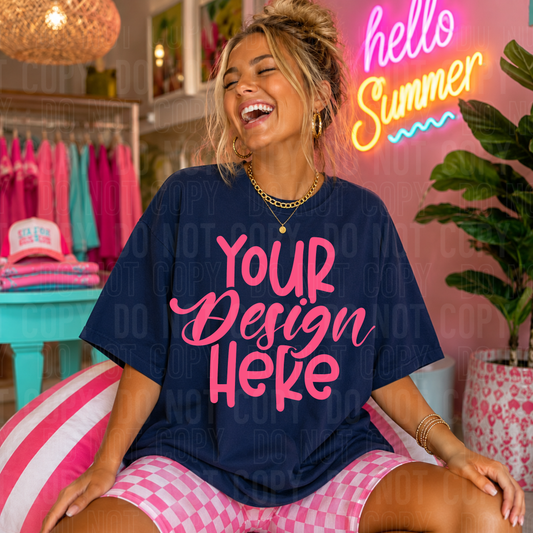 Oversized Navy- Boutique- Mockup- 2026 - PNG file- Digital Download