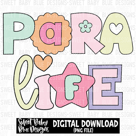 Para life- Retro- 2023- PNG file- Digital Download