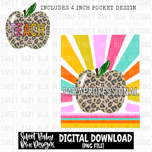 Paraprofessional - Sunshine - 2023- PNG file- Digital Download