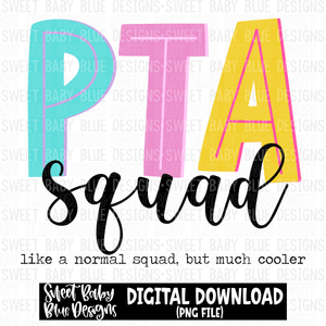 PTA squad - 2023- PNG file- Digital Download