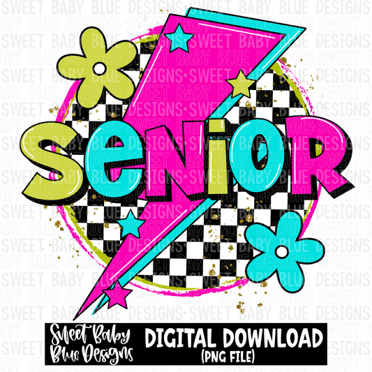 Senior- Retro - 2023- PNG file- Digital Download