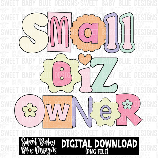 Small biz owner - Retro- 2023- PNG file- Digital Download