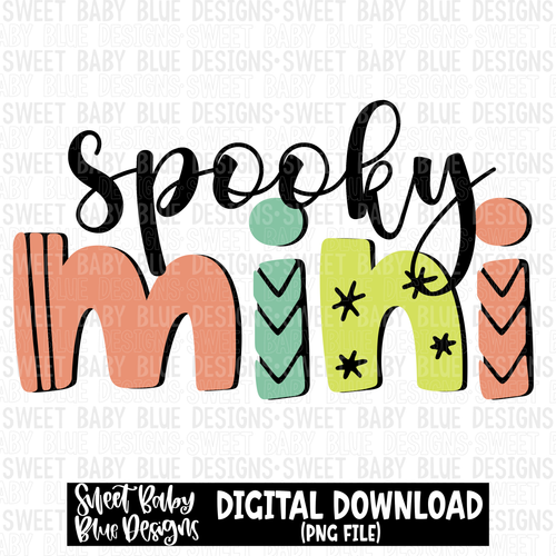 Spooky mini- Boy - Halloween- 2023 - PNG file- Digital Download