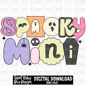 Spooky mini- Halloween- Retro- 2023 -PNG file- Digital Download
