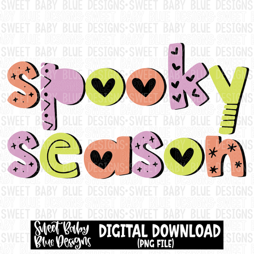 Spooky season- Halloween- 2023 - PNG file- Digital Download