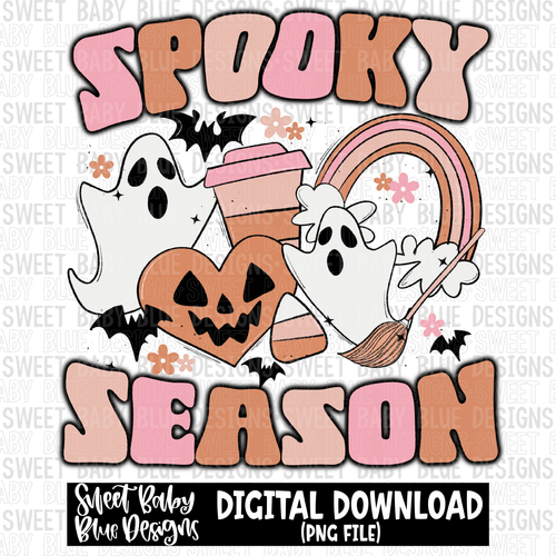 Spooky season- Pink - 2023- PNG file- Digital Download