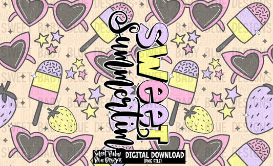 Sweet Summertime- 4 in 1 Can Cooler - 2023- PNG file- Digital Download