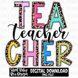 Teacher- Leopard- 2023- PNG file- Digital Download