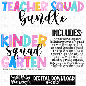Teacher squad bundle- 2023 -PNG file- Digital Download