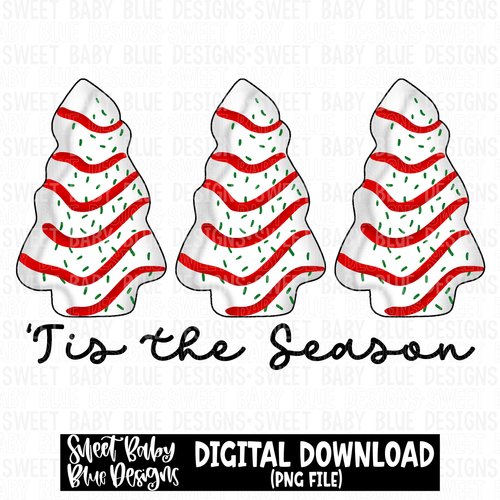 Tis the season- Cake - 2023- PNG file- Digital Download