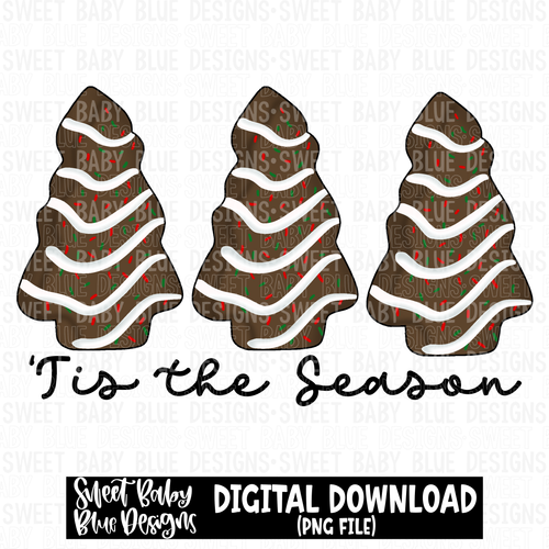 Tis the season- Chocolate Cake - 2023- PNG file- Digital Download