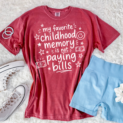Favorite Childhood Memory - BLACK and WHITE fonts - 2026 - PNG file- Digital Download