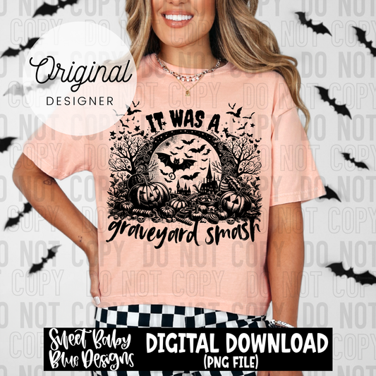 Graveyard smash- Halloween - 2025 - PNG file- Digital Download
