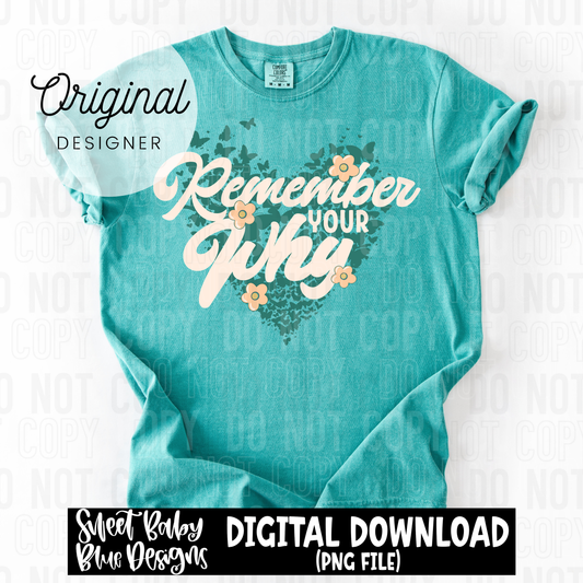 Remember your why - 2025 - PNG file- Digital Download