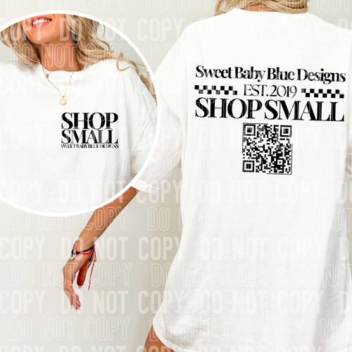 Custom front and back business name QR- PNG file- Digital Download