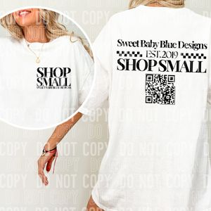 Custom front and back business name QR- PNG file- Digital Download