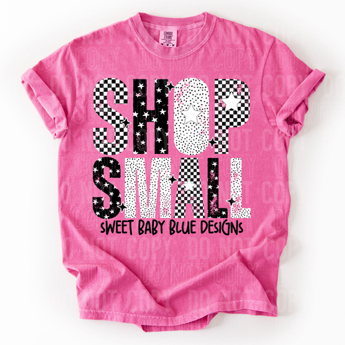 Shop small checkered - PNG file- Digital Download
