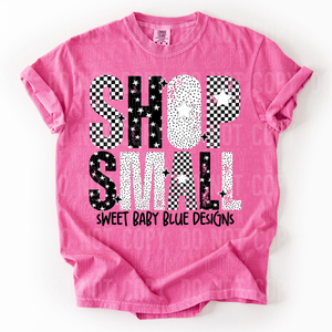 Shop small checkered - PNG file- Digital Download