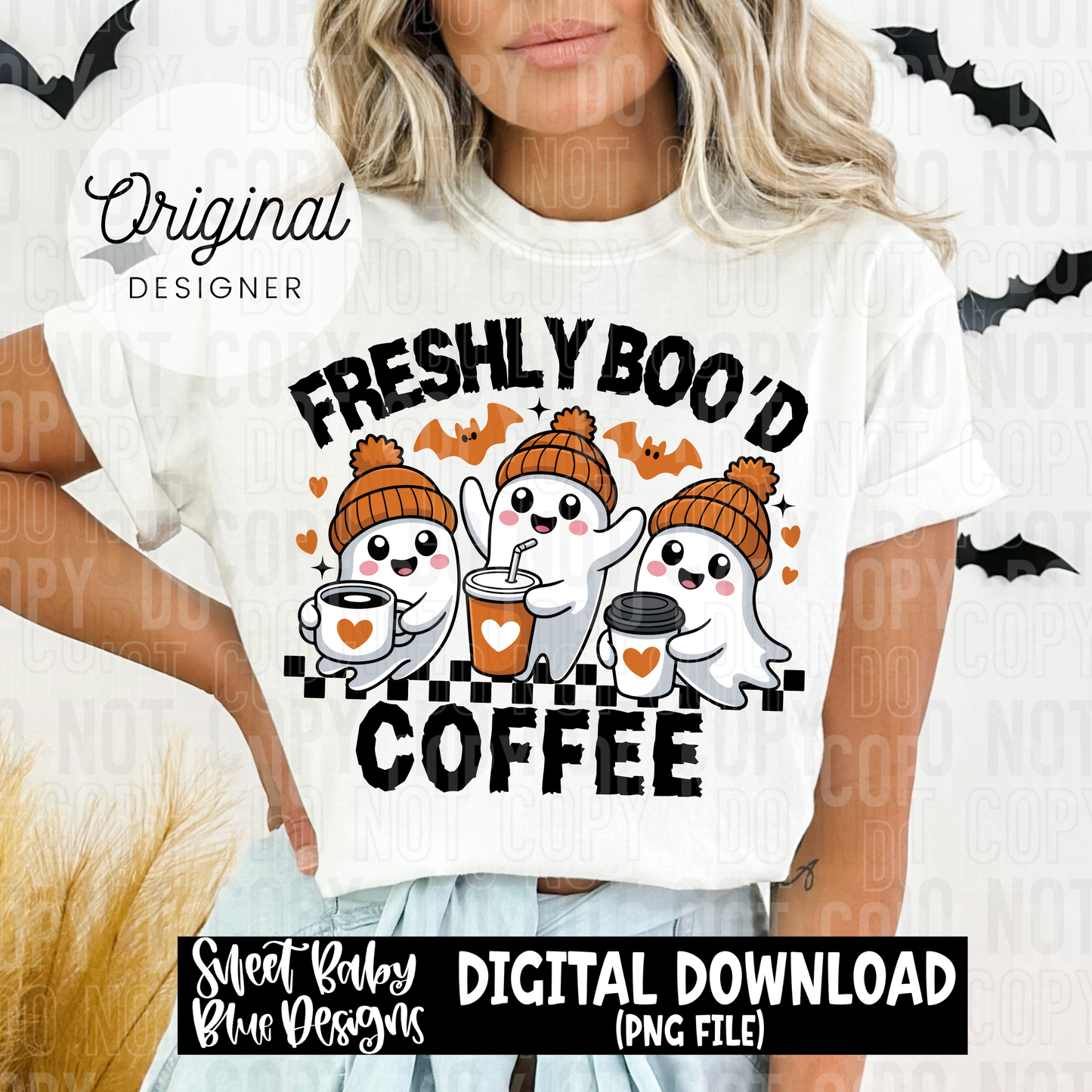 Freshly Bood coffee- Halloween - 2025 - PNG file- Digital Download