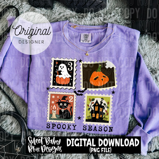 Spooky season stamps - Halloween - 2025 - PNG file- Digital Download