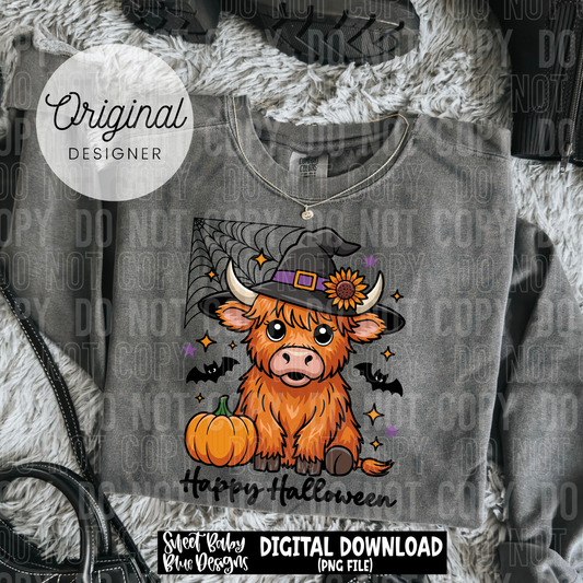 Happy Halloween cow - Halloween - 2025 - PNG file- Digital Download