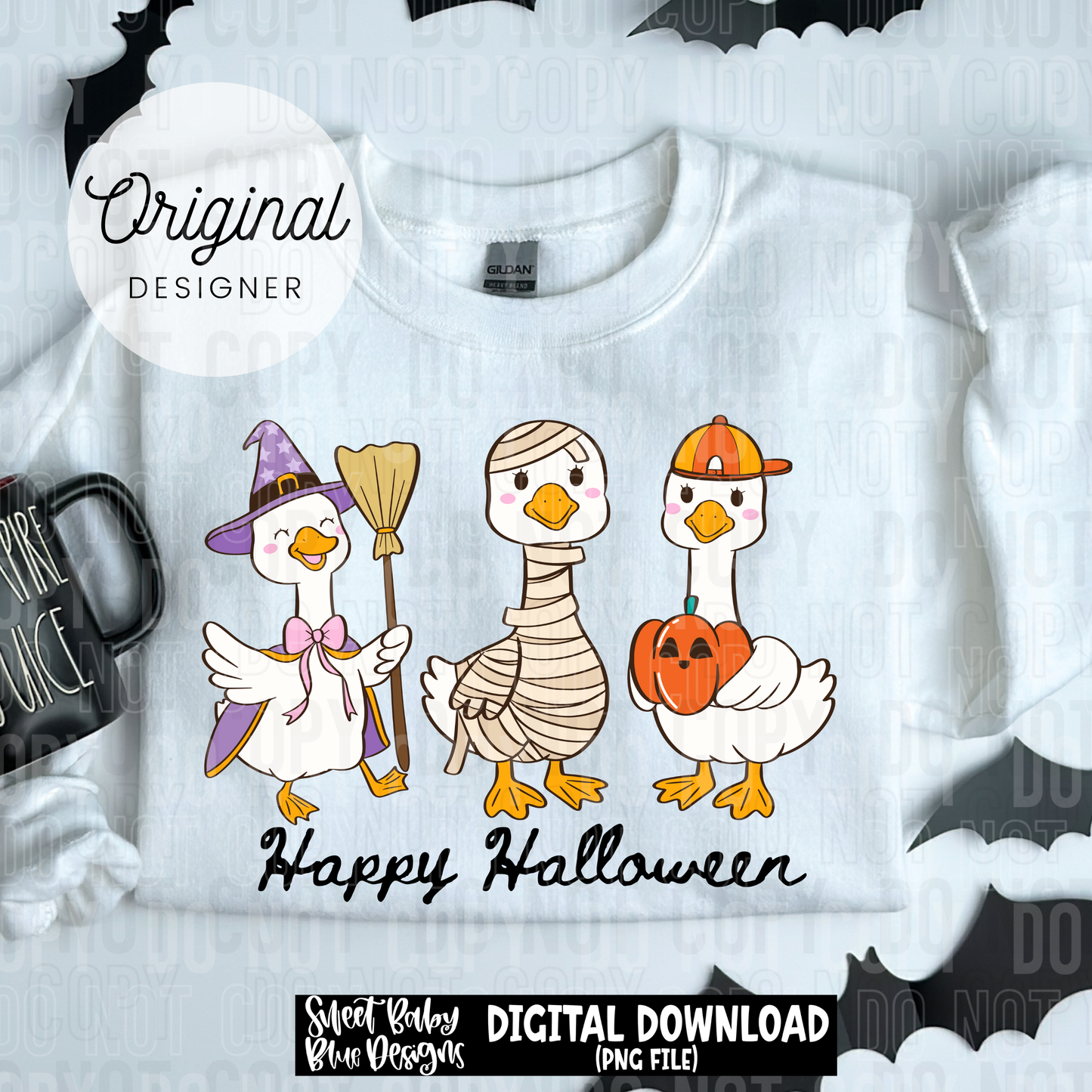 Happy Halloween ducks - Halloween - 2025 - PNG file- Digital Download