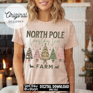 North Pole Christmas tree farm - 2025 - PNG file- Digital Download